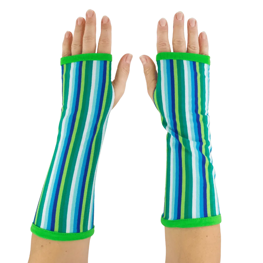 Mitenki Green Stripes