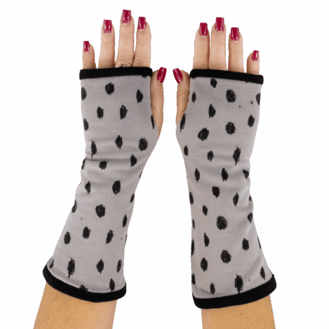 Mitenki Grey Dots