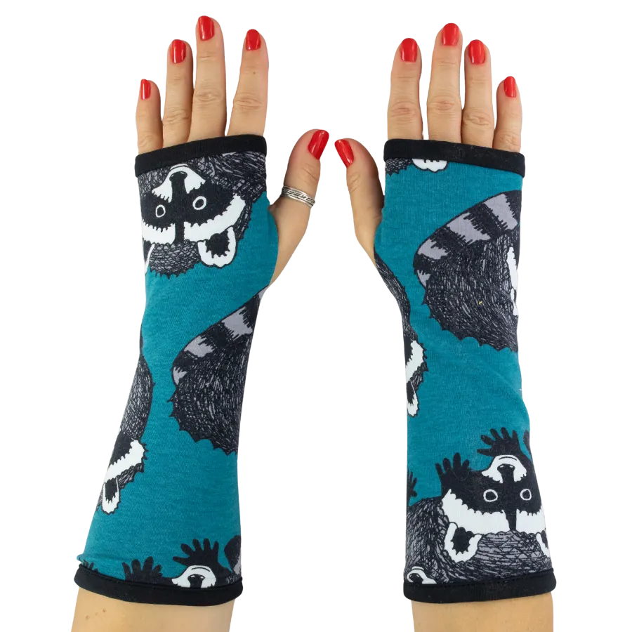 Mitenki Teal Raccoons