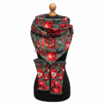 Mitensowy Zestaw Otulakowy - Pomegranate with grey