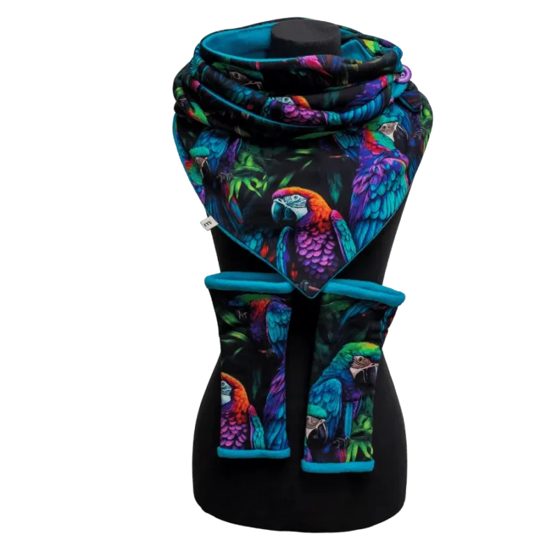 Mitteny Swaddling Set - Rainbow Parrots
