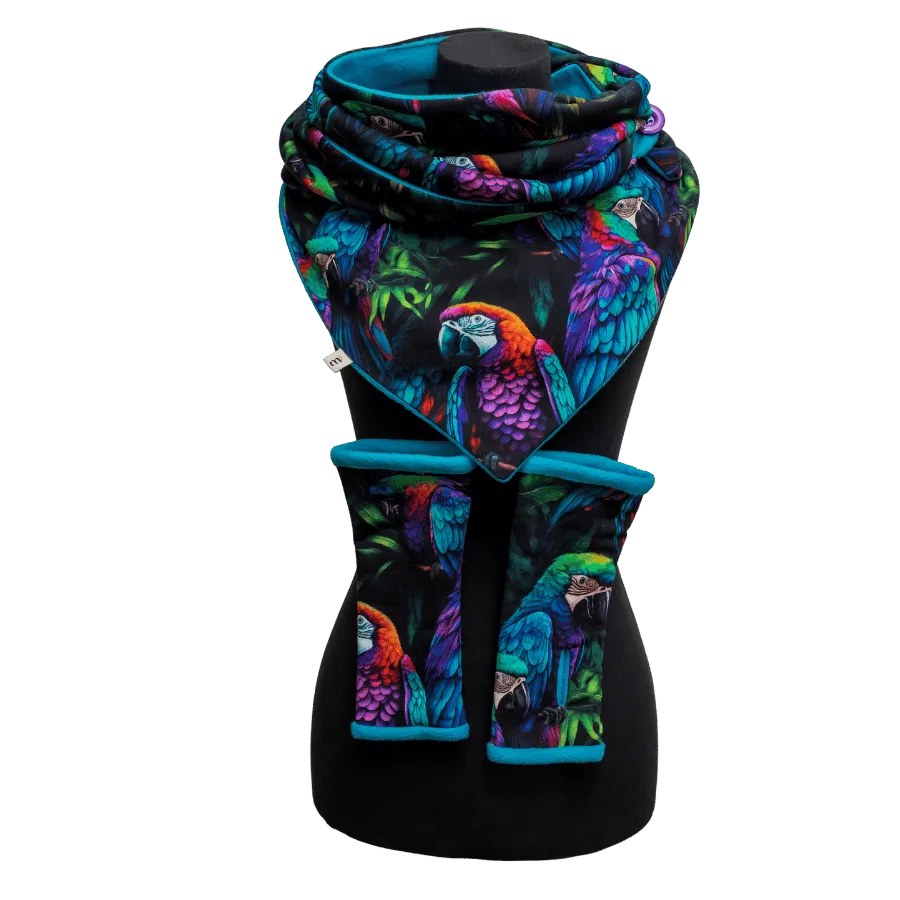 Mitteny Swaddling Set - Rainbow Parrots