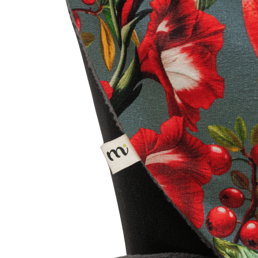 Mitensowy Zestaw Otulakowy - Pomegranate with grey
