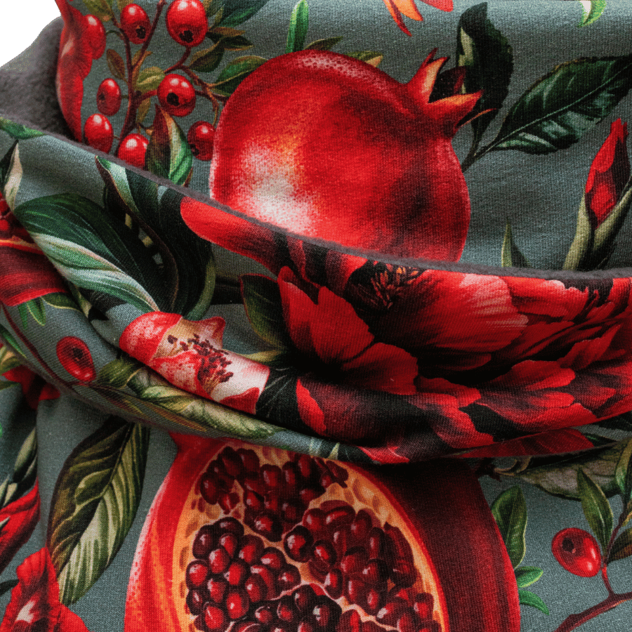 Mitensowy Zestaw Otulakowy - Pomegranate with grey