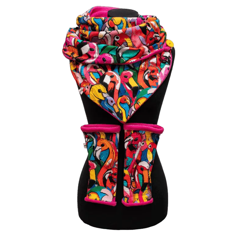 Mitten Set - Funky Flamingo