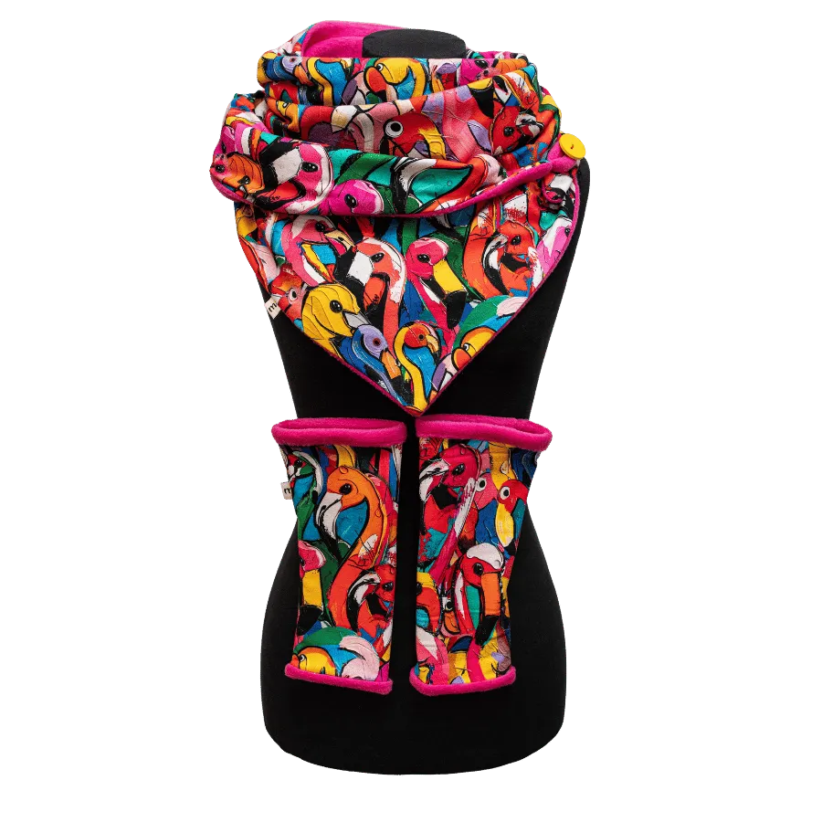 Mitten Set - Funky Flamingo